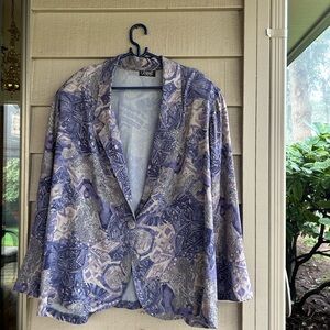 Signet Vintage Lavender and Cream Patterned Blazer